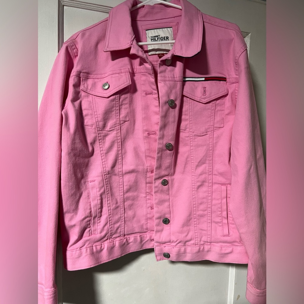Tommy Hilfiger- Pink Denim Jacket/ Medium